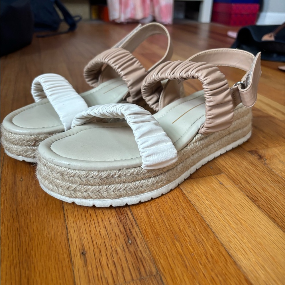 Dolce Vita White and Tan Sandals